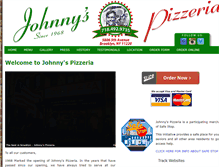 Tablet Screenshot of johnnyspizzeria.com