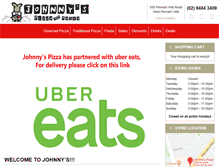 Tablet Screenshot of johnnyspizzeria.com.au